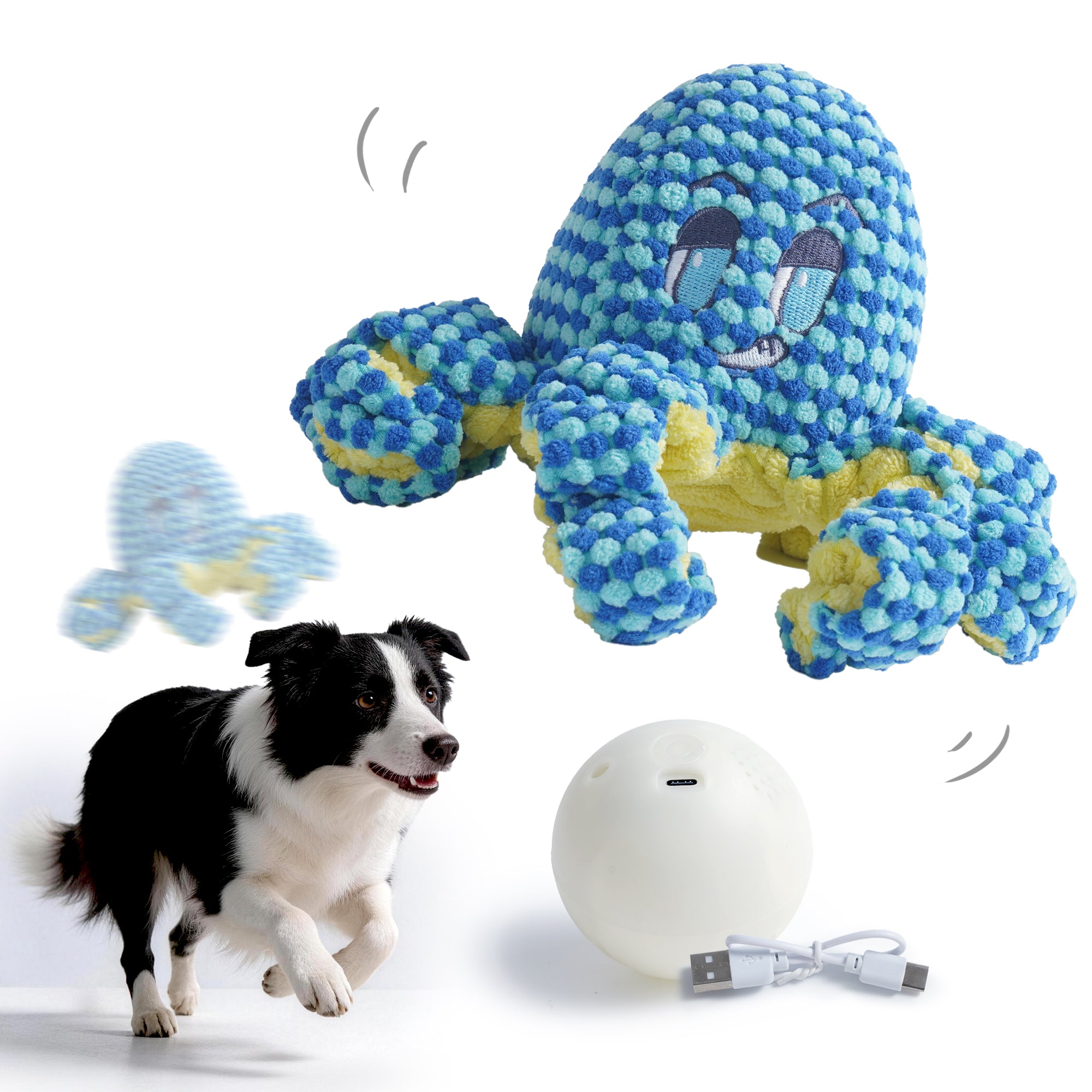 Bouncing Octopus Interactive Dog Toy