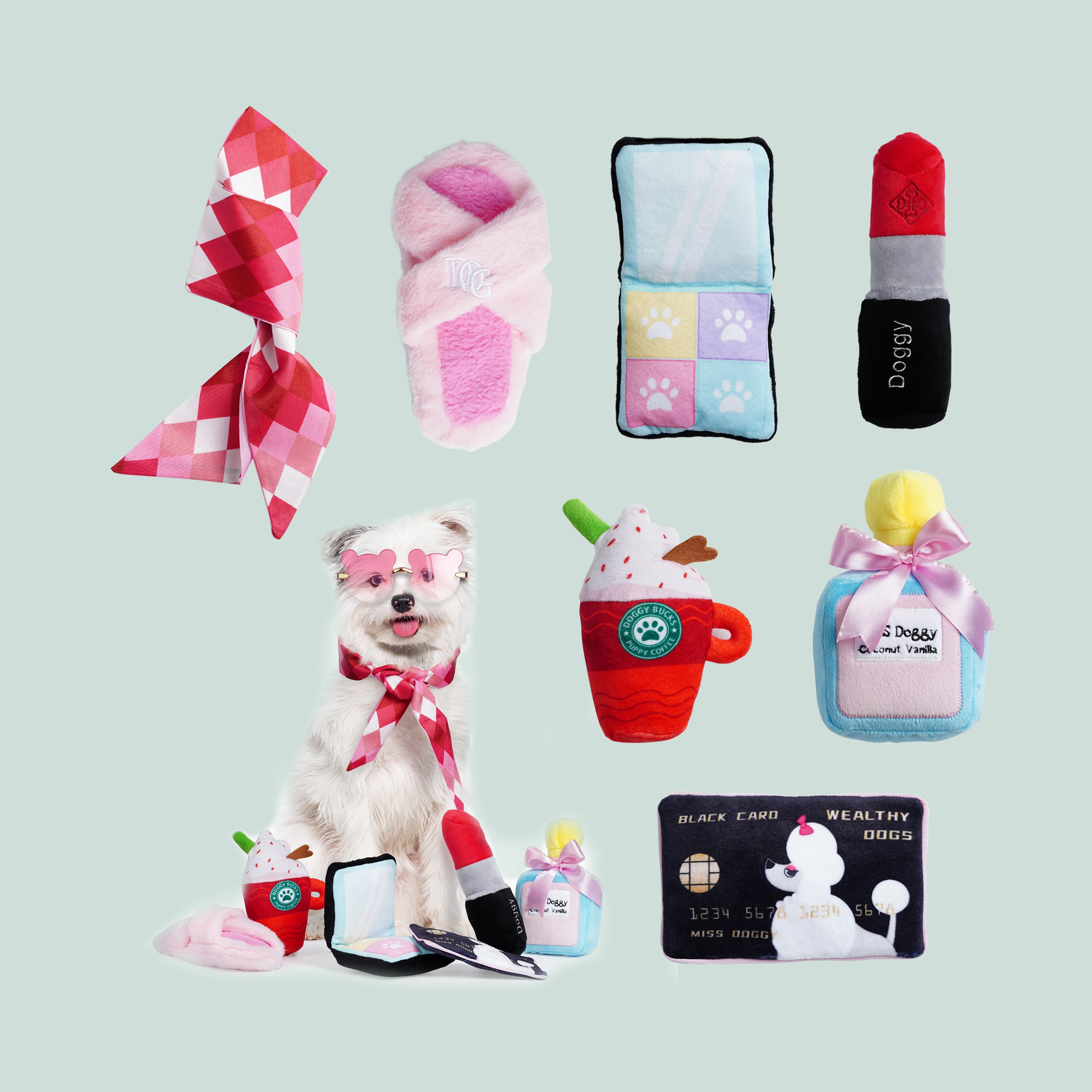 Nocciola 8 PCS Girl Dog Toys