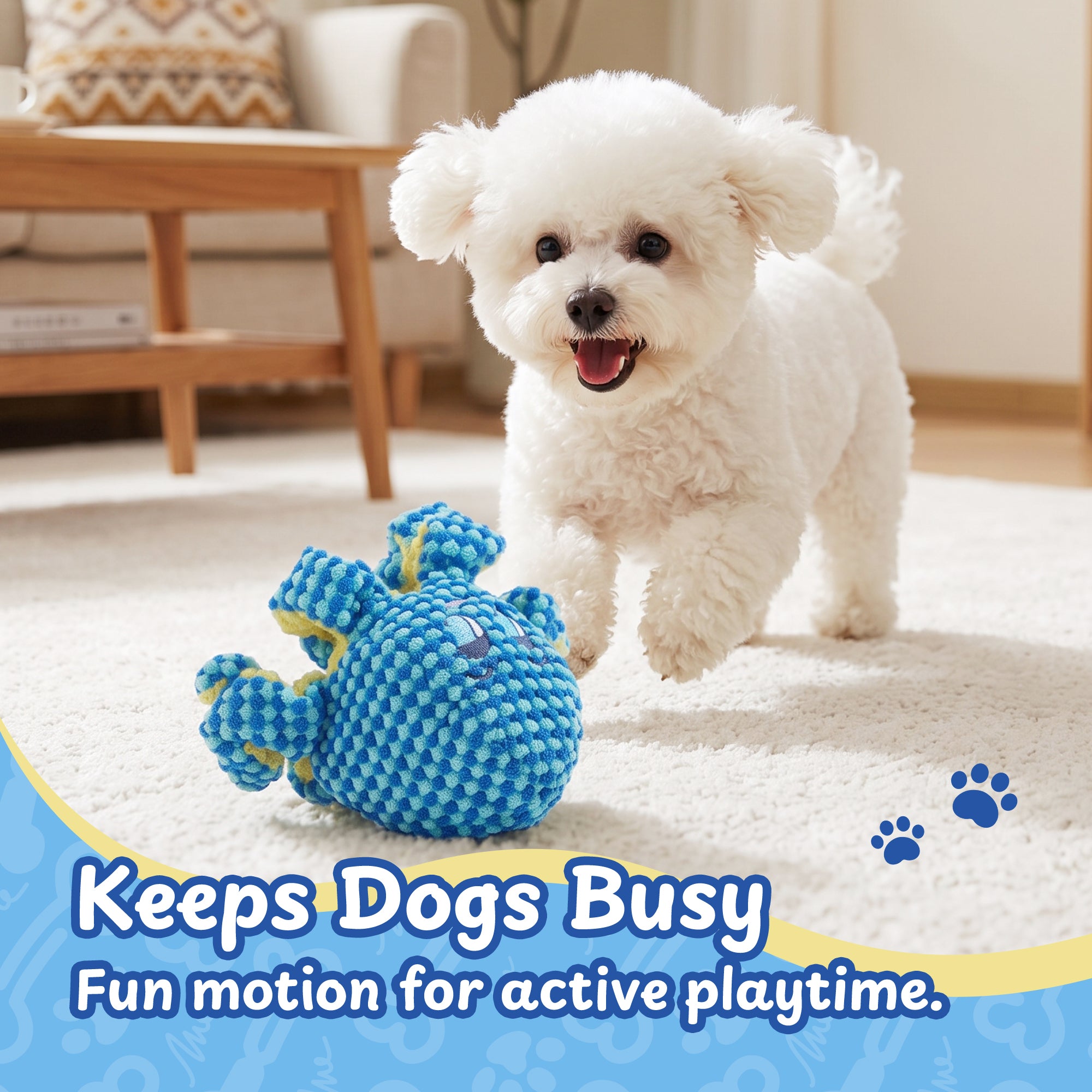 Bouncing Octopus Interactive Dog Toy