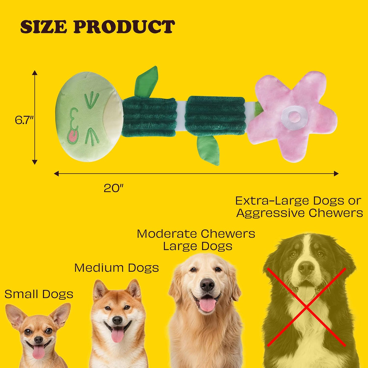 Nocciola Beanstalk Tug of War Dog Toy, Hide and Seek Dog Toy with Squeaker & Crinkle Sound, Bean Pull-Out Beanstalk Dog Tug Toy, Boredom Relief & Mental Stimulation