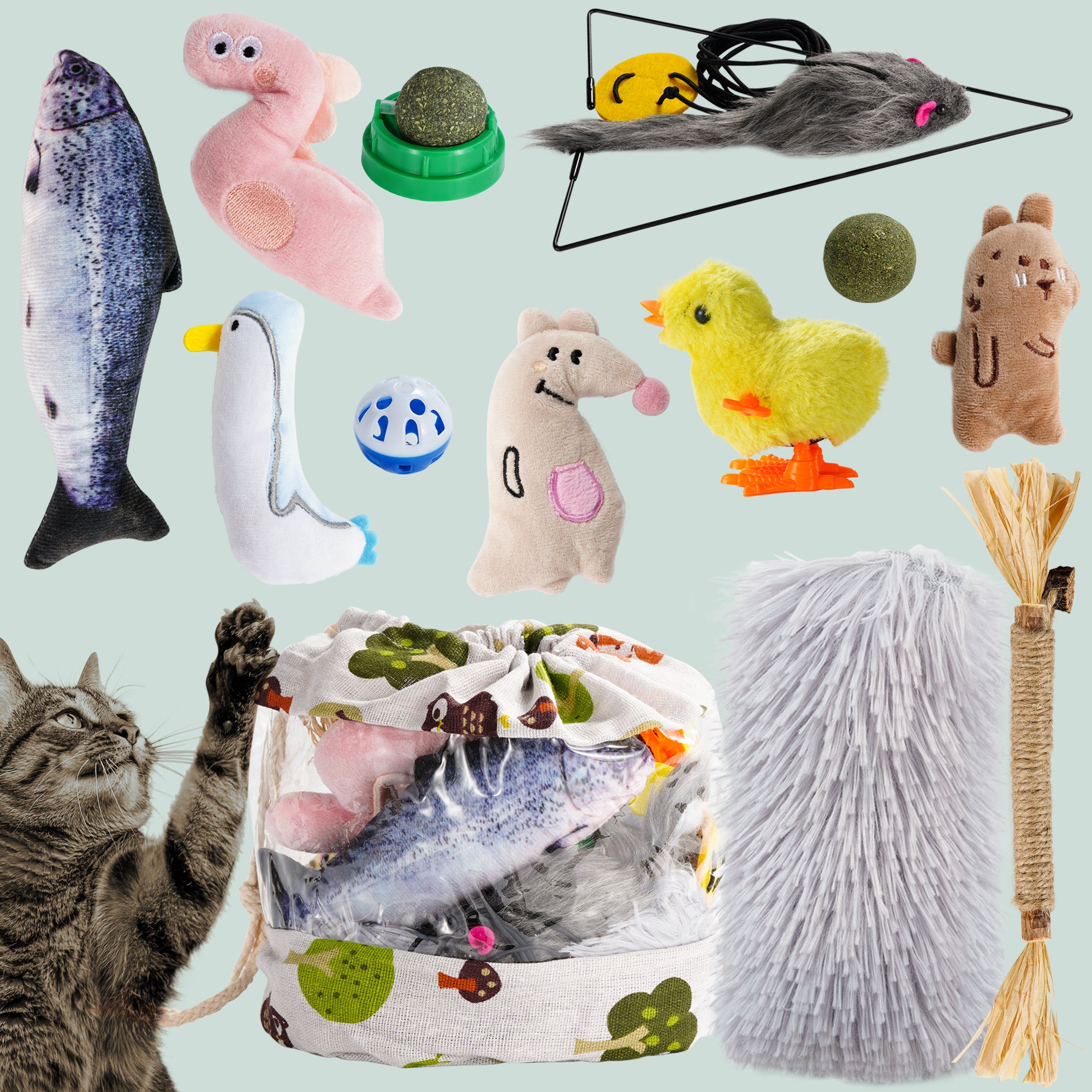 Nocciola 12-in-1 Catnip Cat Toys Playset