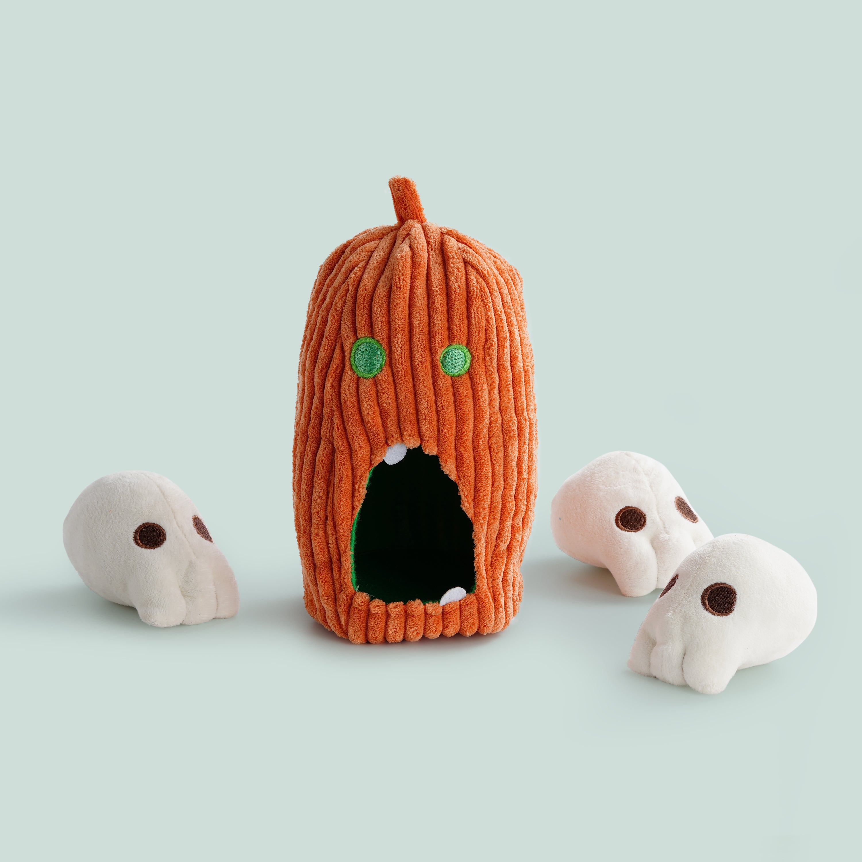 Nocciola 4 PCS Halloween Pumpkin & Skulls Dog Spooky Toys