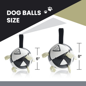 Nocciola Magic Pup Soccer Ball with Straps Dog Toy - Close Up | Nocciola Pet Toys