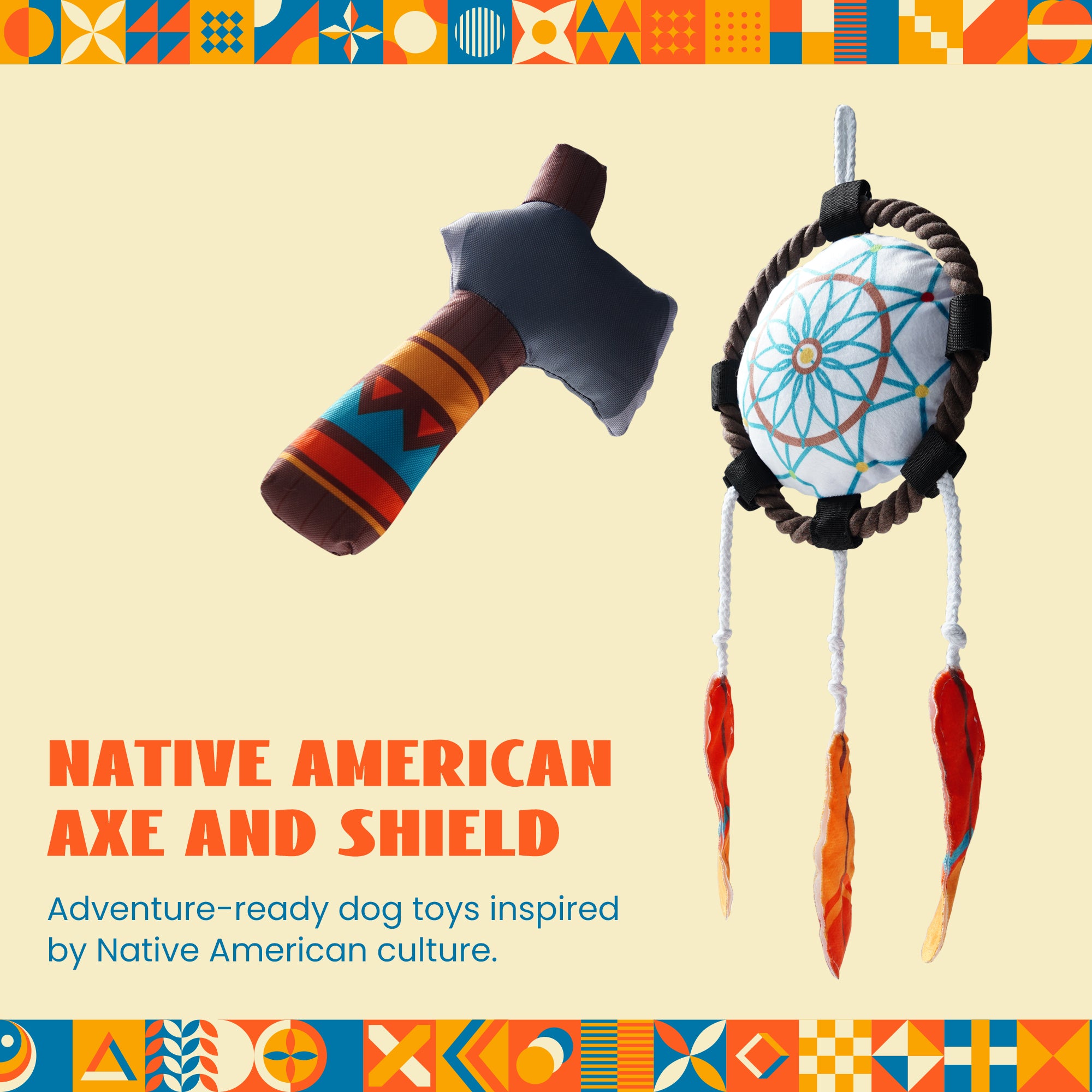 6-in-1-Hundespielzeug im indischen Stil mit Quietschfunktion, für kleine bis große Hunderassen