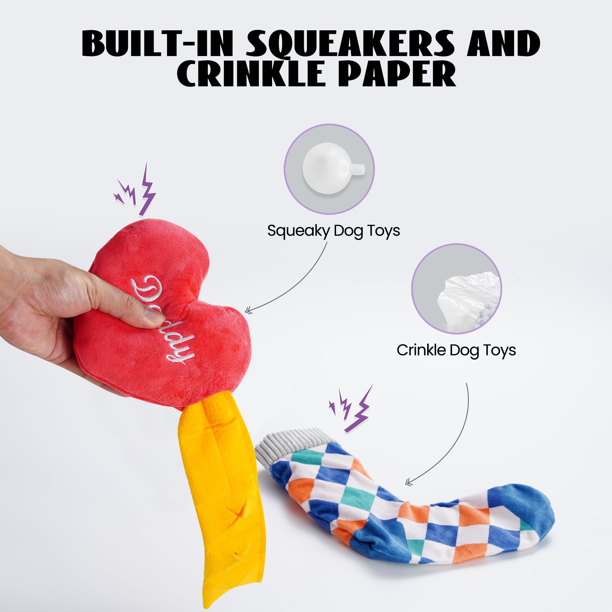 Nocciola 5 PCS Fathers Day Dog Toy