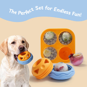 Nocciola Treat Dispensing Dog Toy Set - Close Up | Nocciola Pet Toys