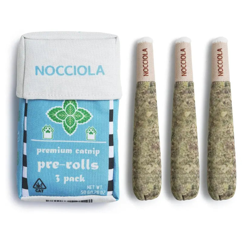 Nocciola 3 Pack Pre-Roll Catnip Kicker Toy – Crinkle & Chew Bunny Kick Toy, Cats of All Ages