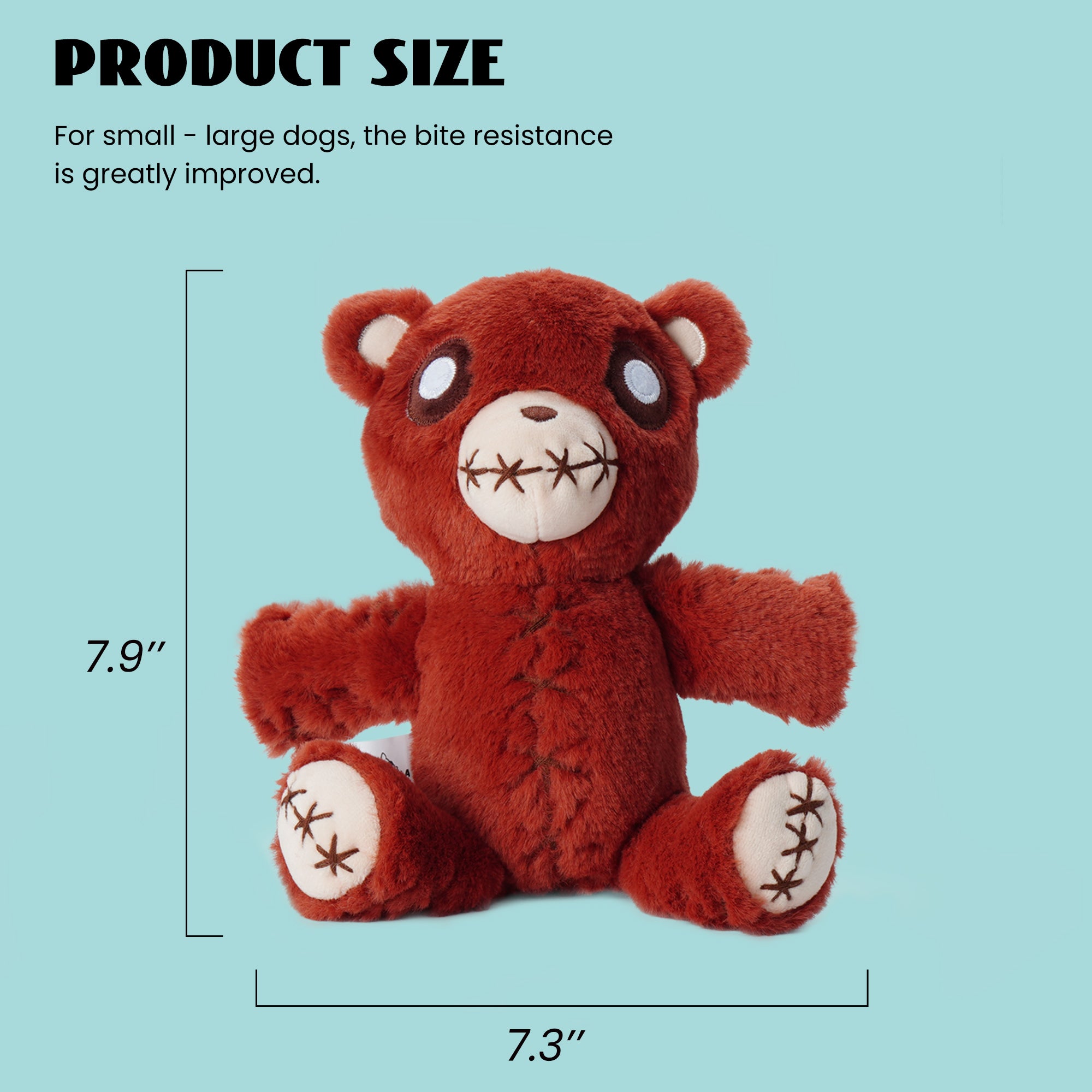 Nocciola Squeaky Bear Dog Toy