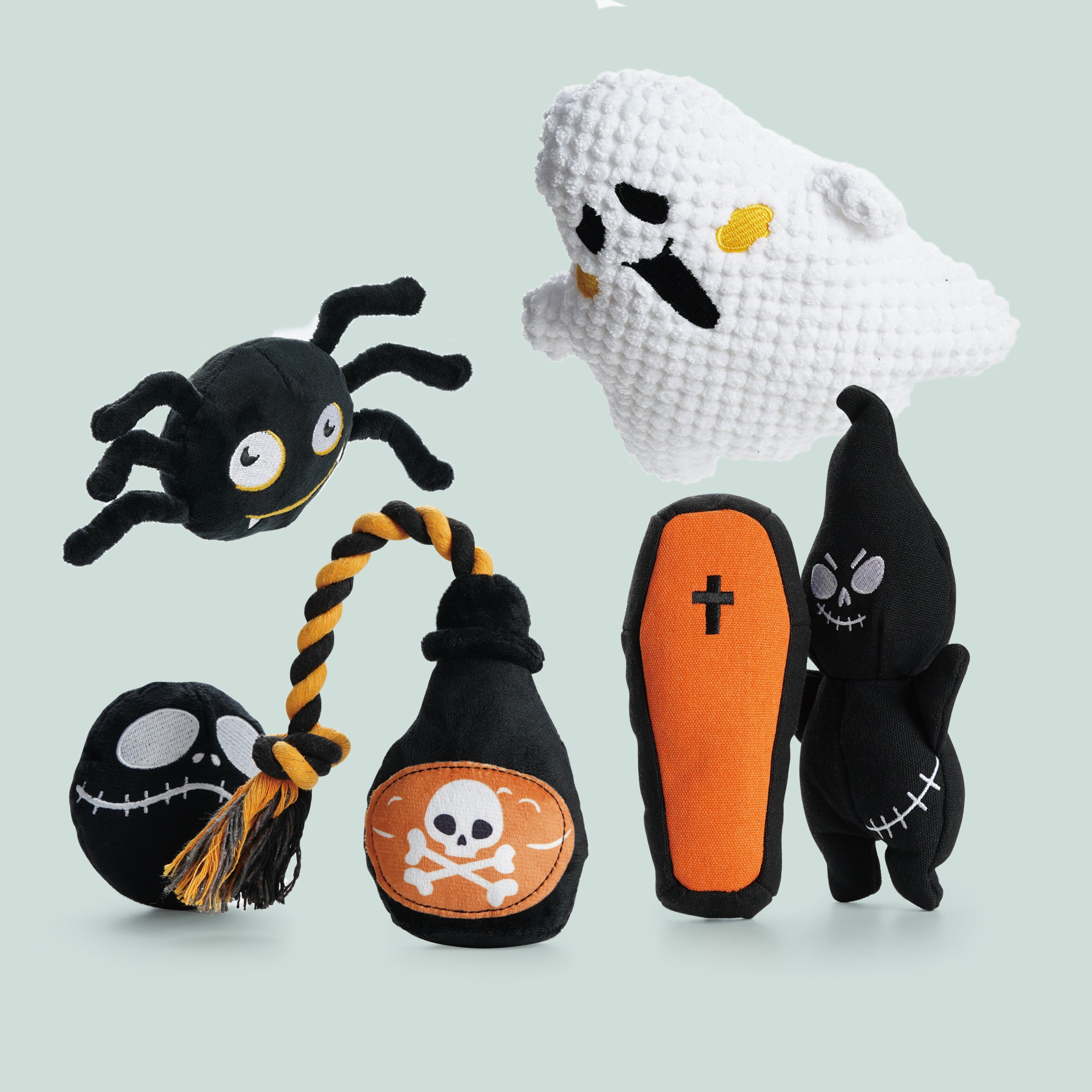 Nocciola 6 PCS Halloween Dog Squeaky Toys