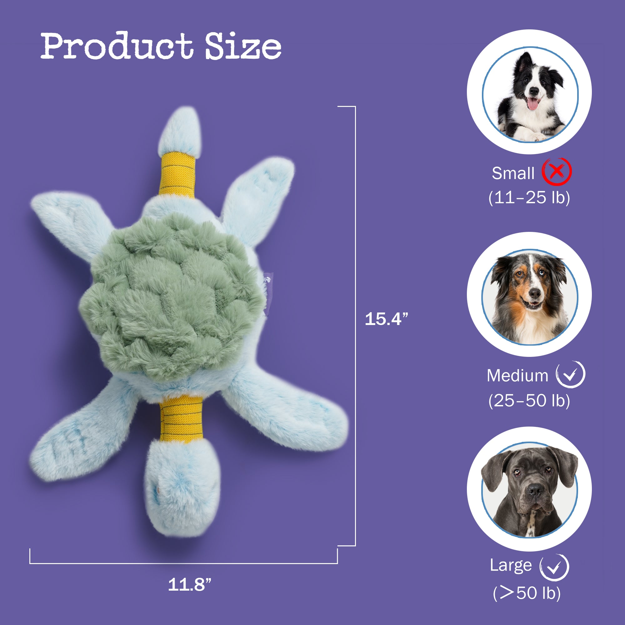 Turtle Squeaky Dog Toy