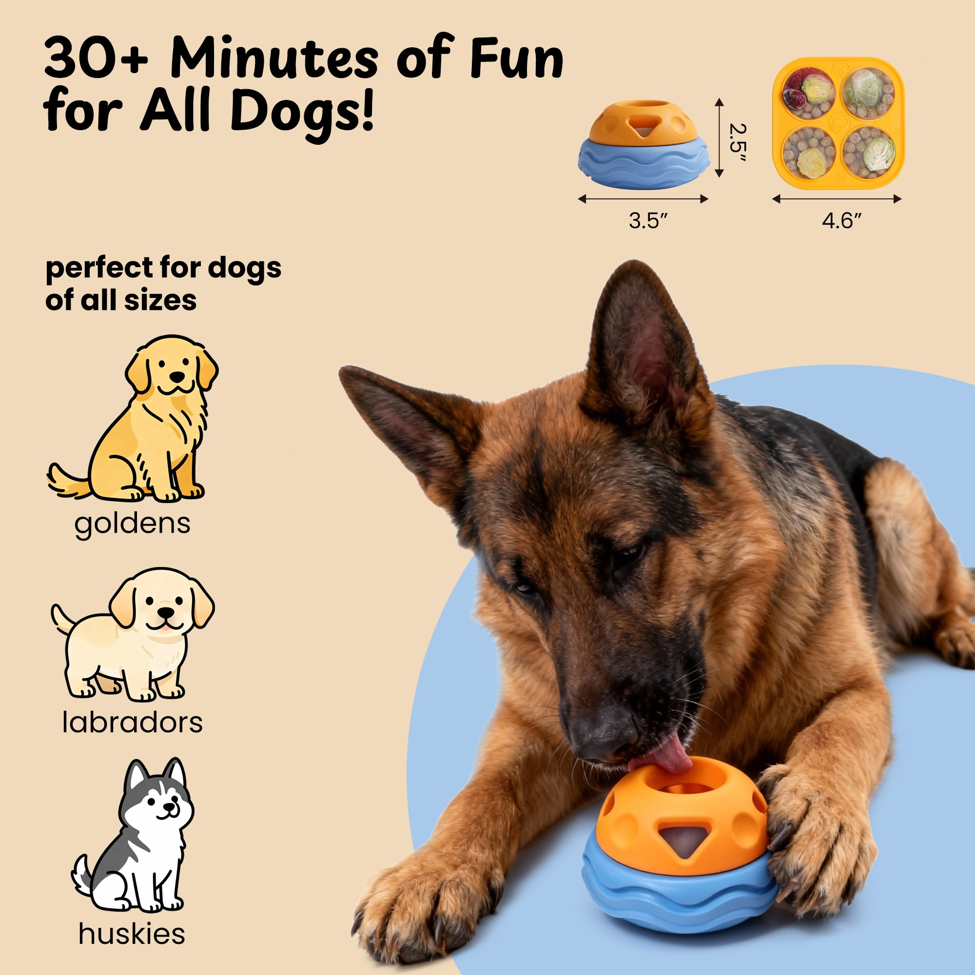 Nocciola Treat Dispensing Dog Toy Set - Lifestyle | Nocciola Pet Toys