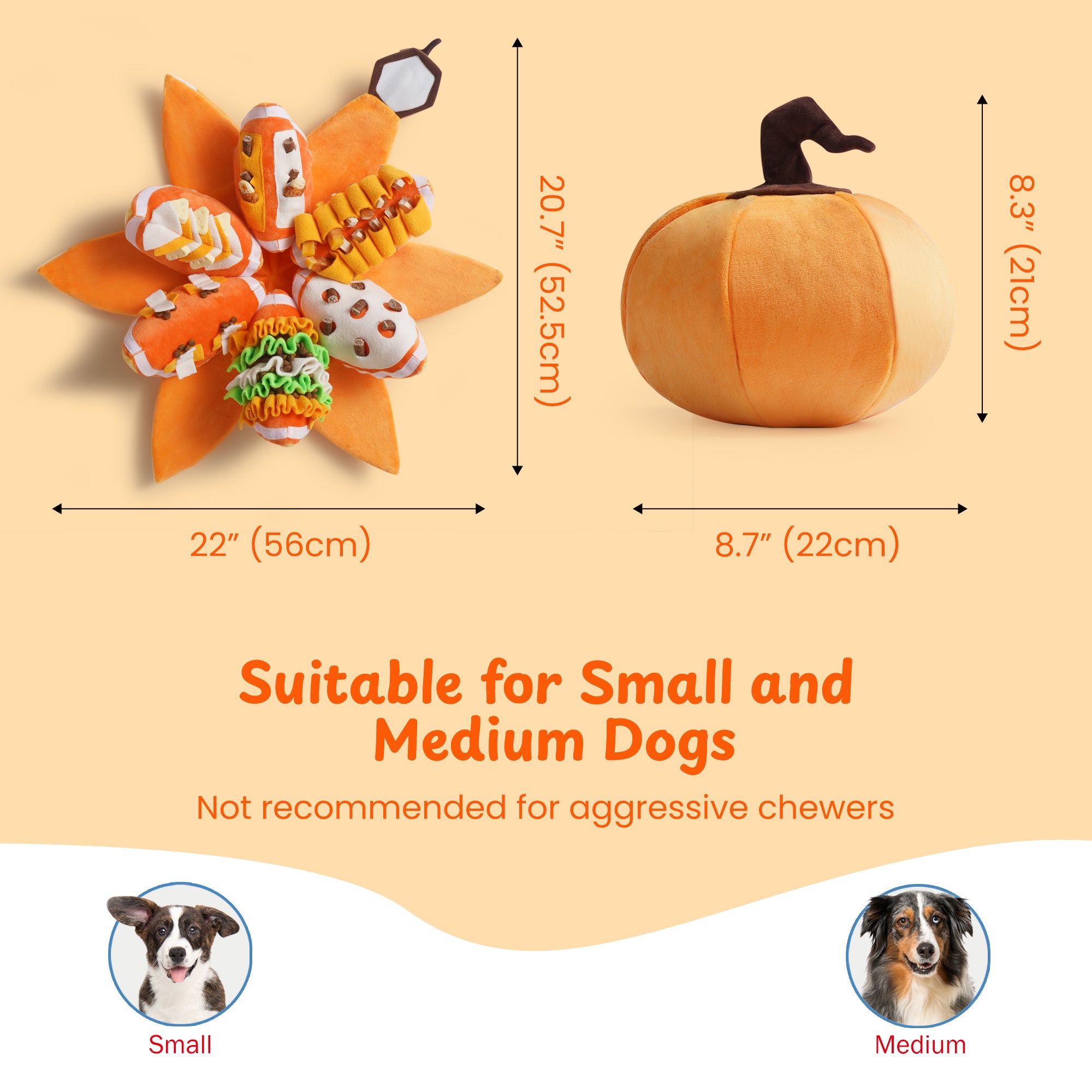 Pumpkin Puzzle Dog Toys