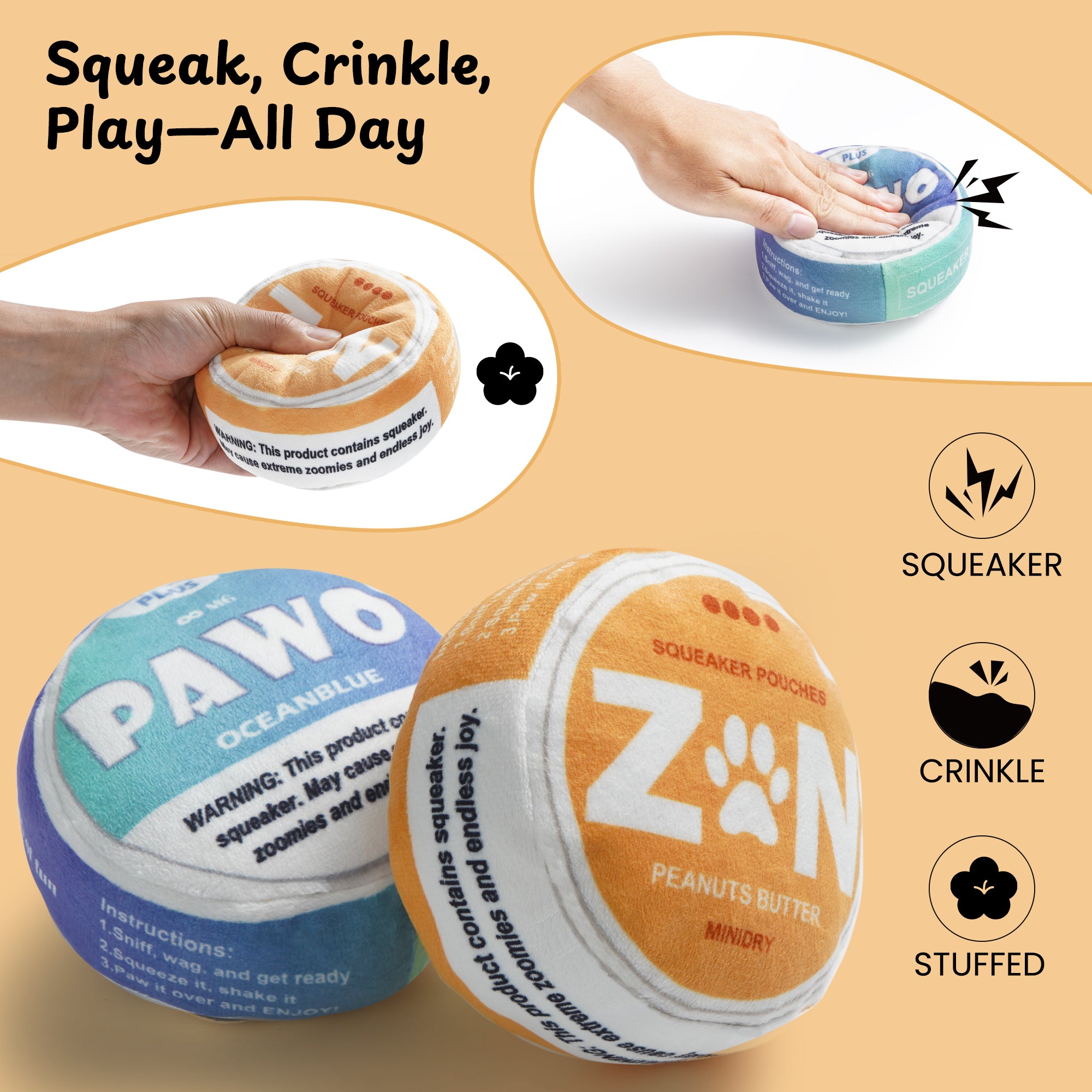 Nocciola PAWO Funny Cool Dog Toy