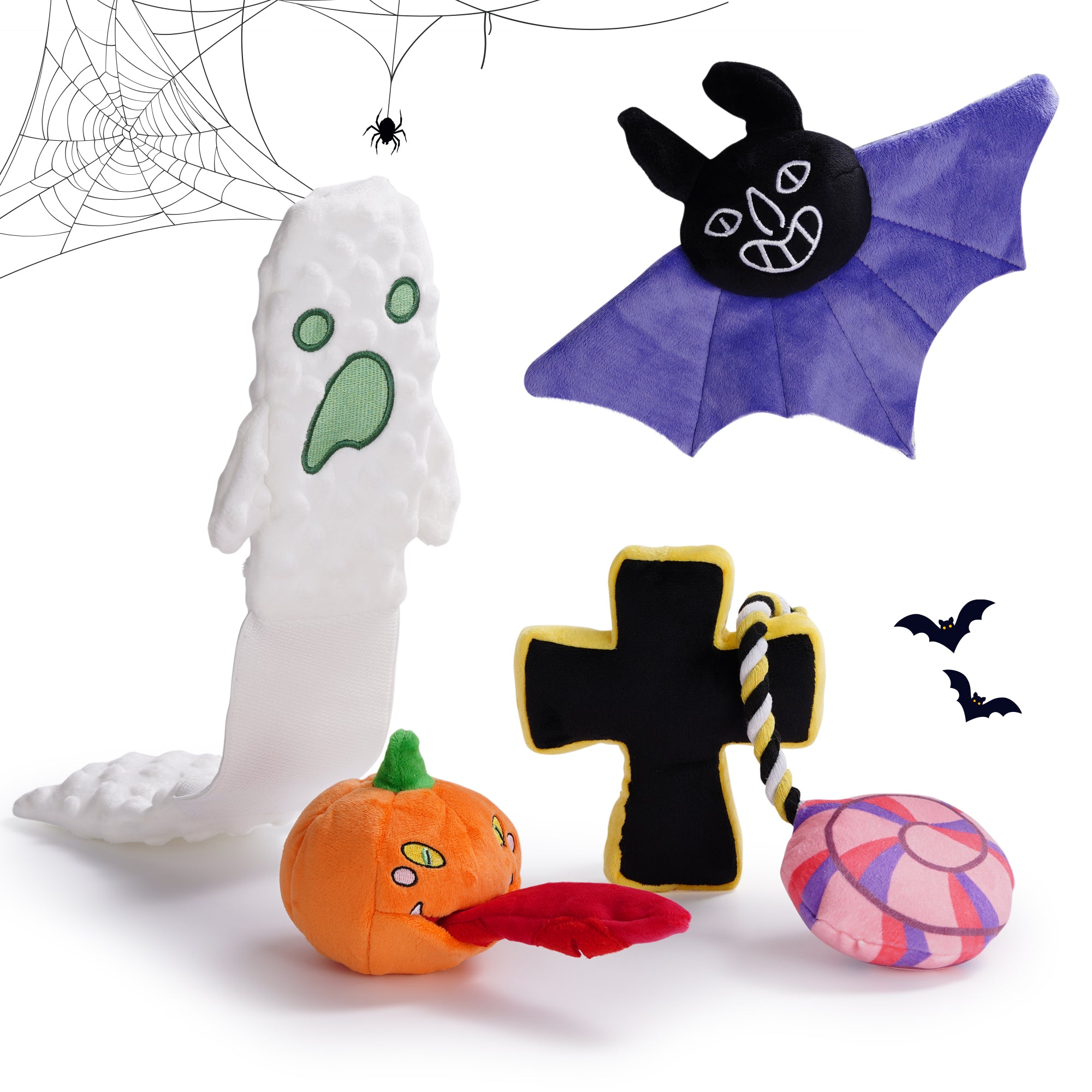 Nocciola 5 PCS Halloween Crinkle Dog Squeaky Toys