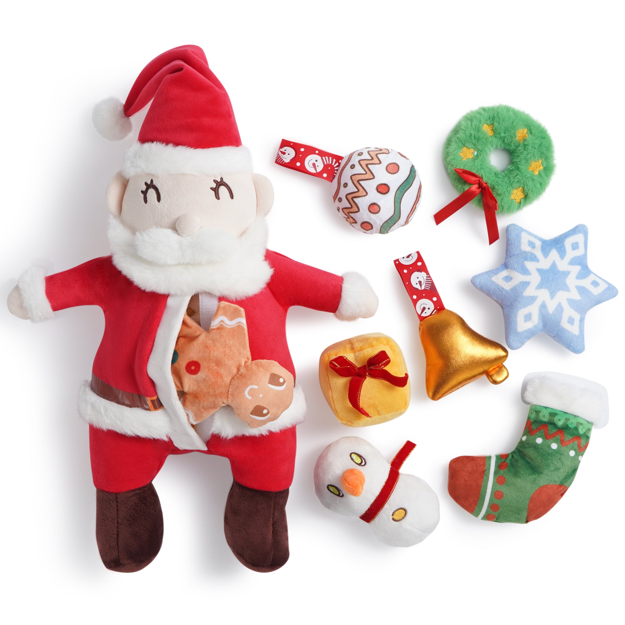 Nocciola Hide and Seek Christmas Santa Dog Toys
