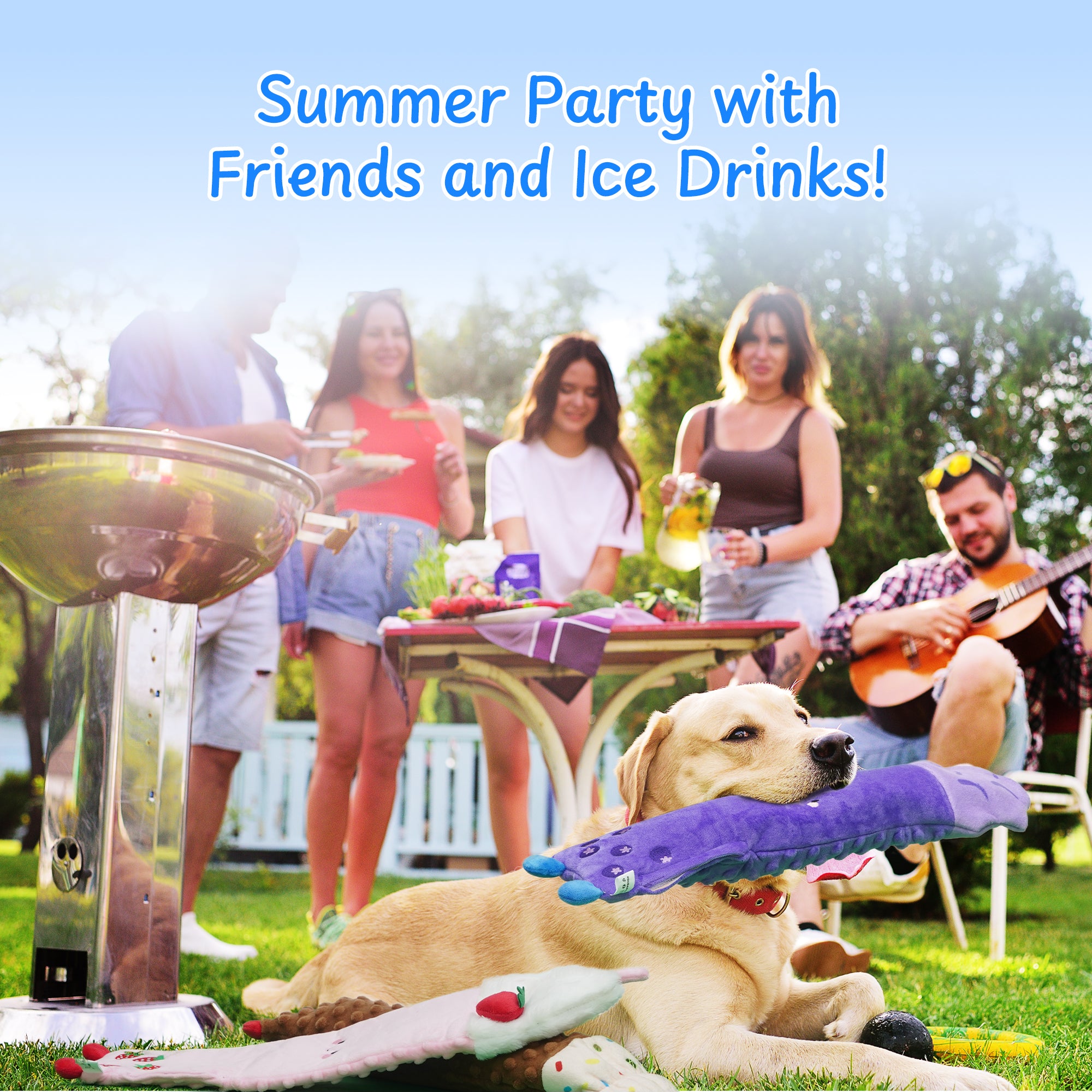 Nocciola 3 Pack Squeaky Summer Drinks Dog Toys