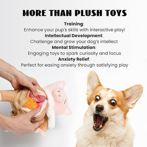 Nocciola Stuffed Pig Dog Toys - Back View | Nocciola Pet Toys