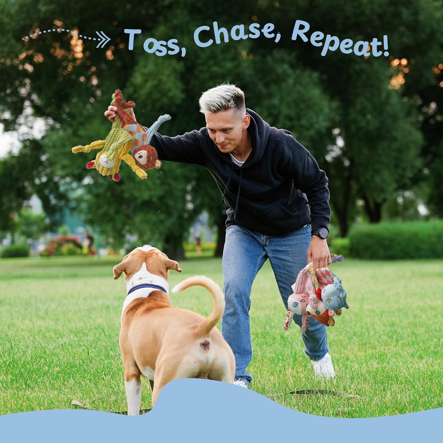 Nocciola 5 Pack Patchwork Fabrics Dog Toys