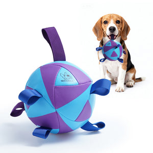 Nocciola Magic Pup Soccer Ball with Straps Dog Toy - Back View | Nocciola Pet Toys