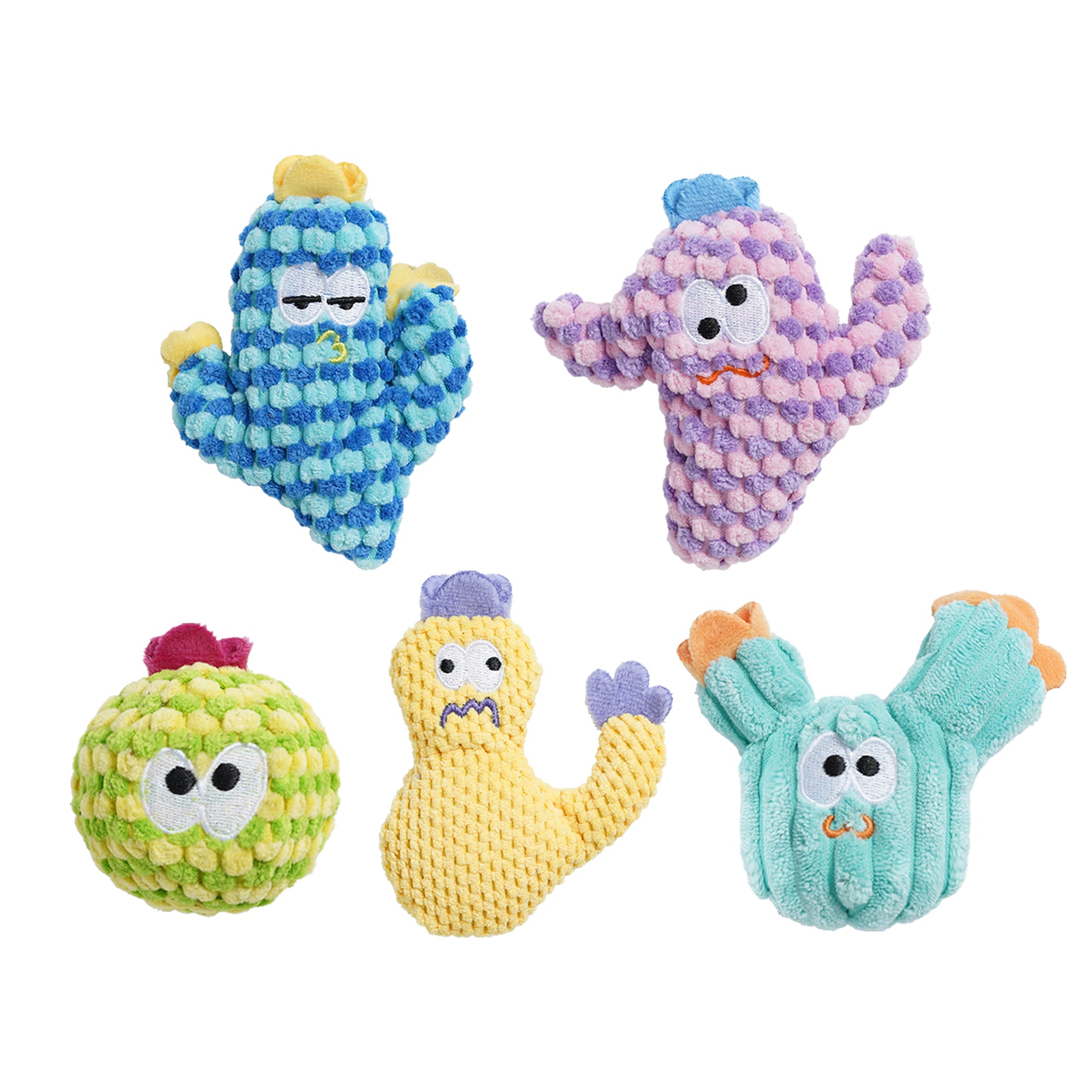 5 Pack Cactus Catnip Toys