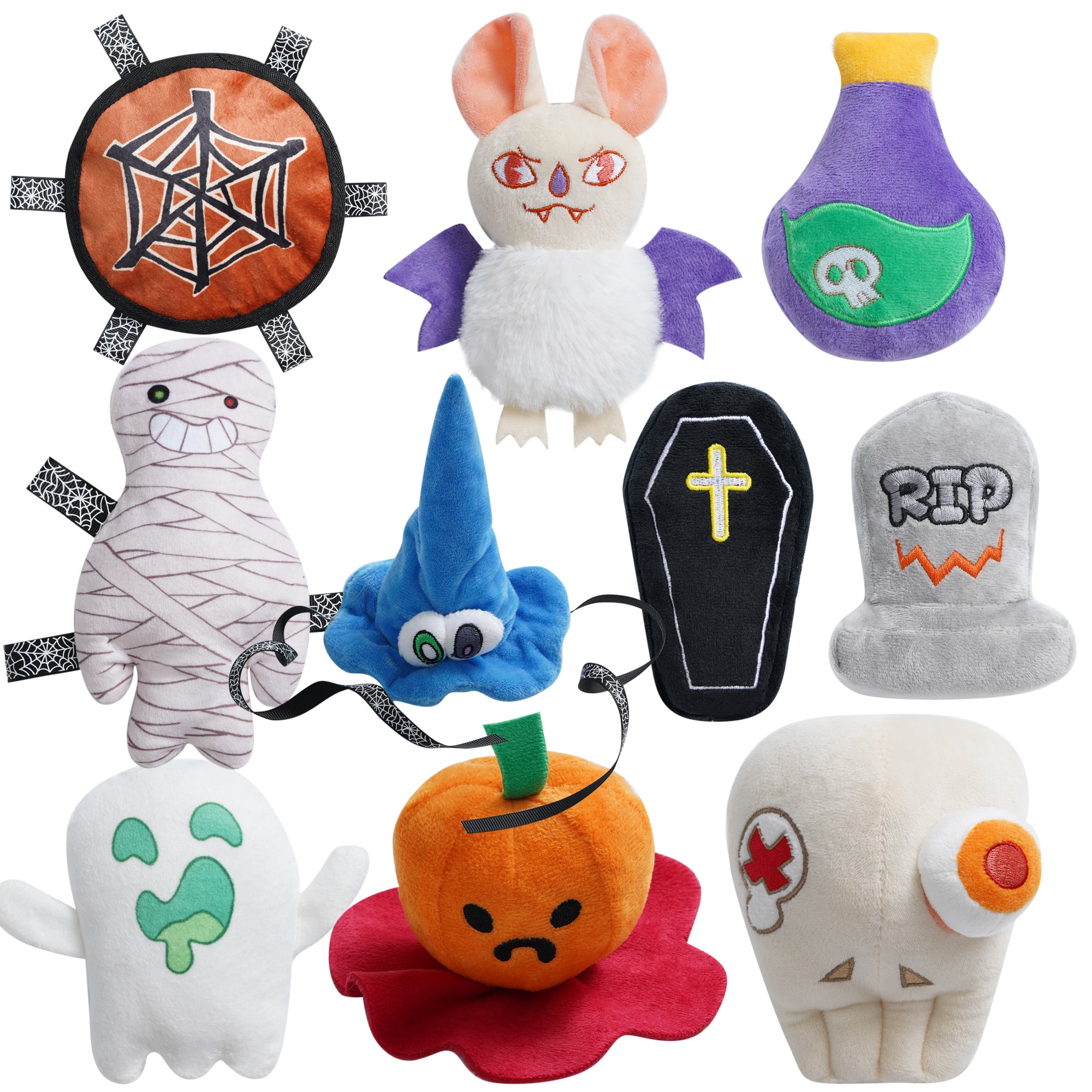 10 PCS Halloween Dog Toys Bargain Bundle