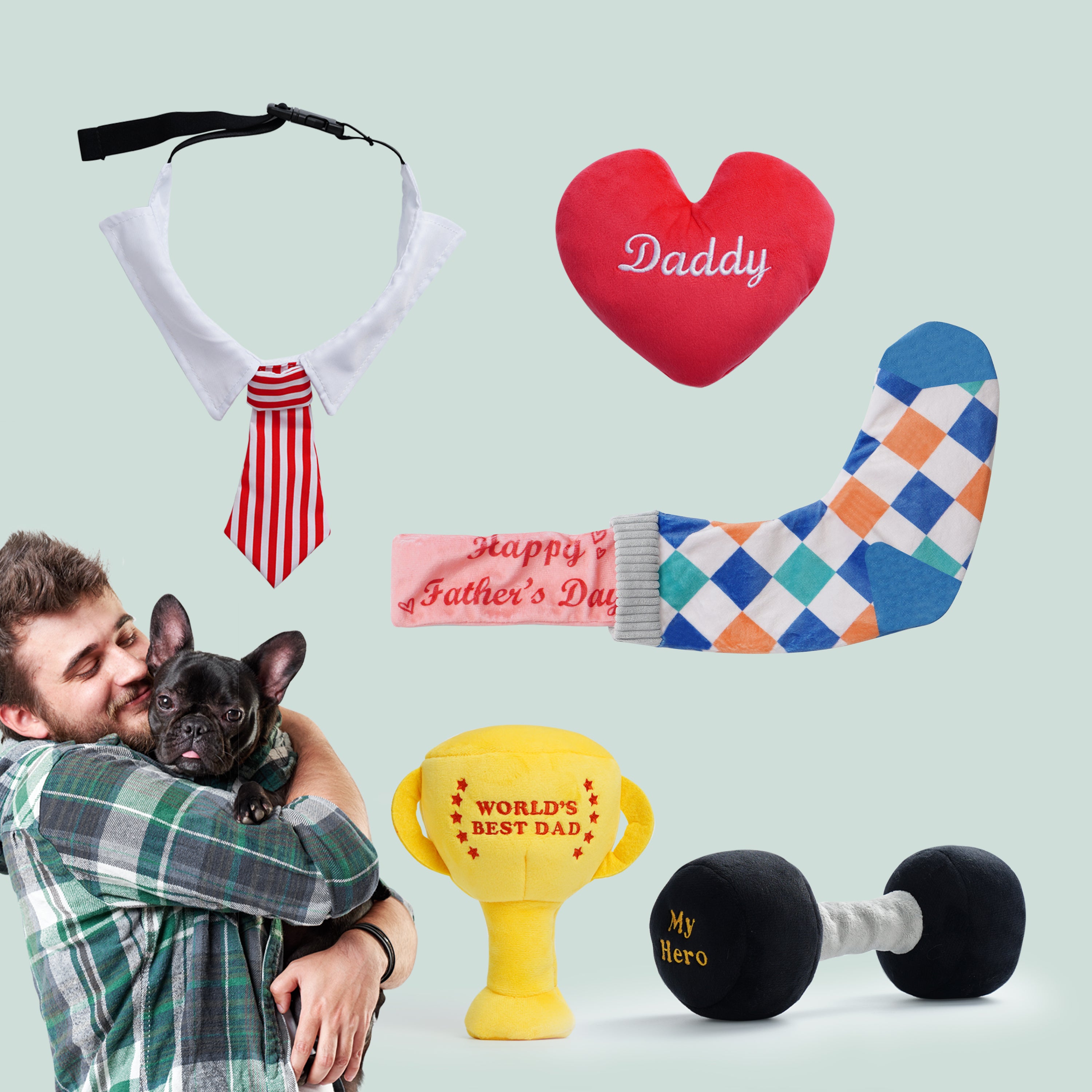 Nocciola 5 PCS Hunde-Quietschspielzeug, Geburtstagsgeschenke für Papa