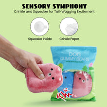 Load image into Gallery viewer, Gummy Bear Plush Squeaky Cute Stuffed Dog Chew Toys with a Bag
