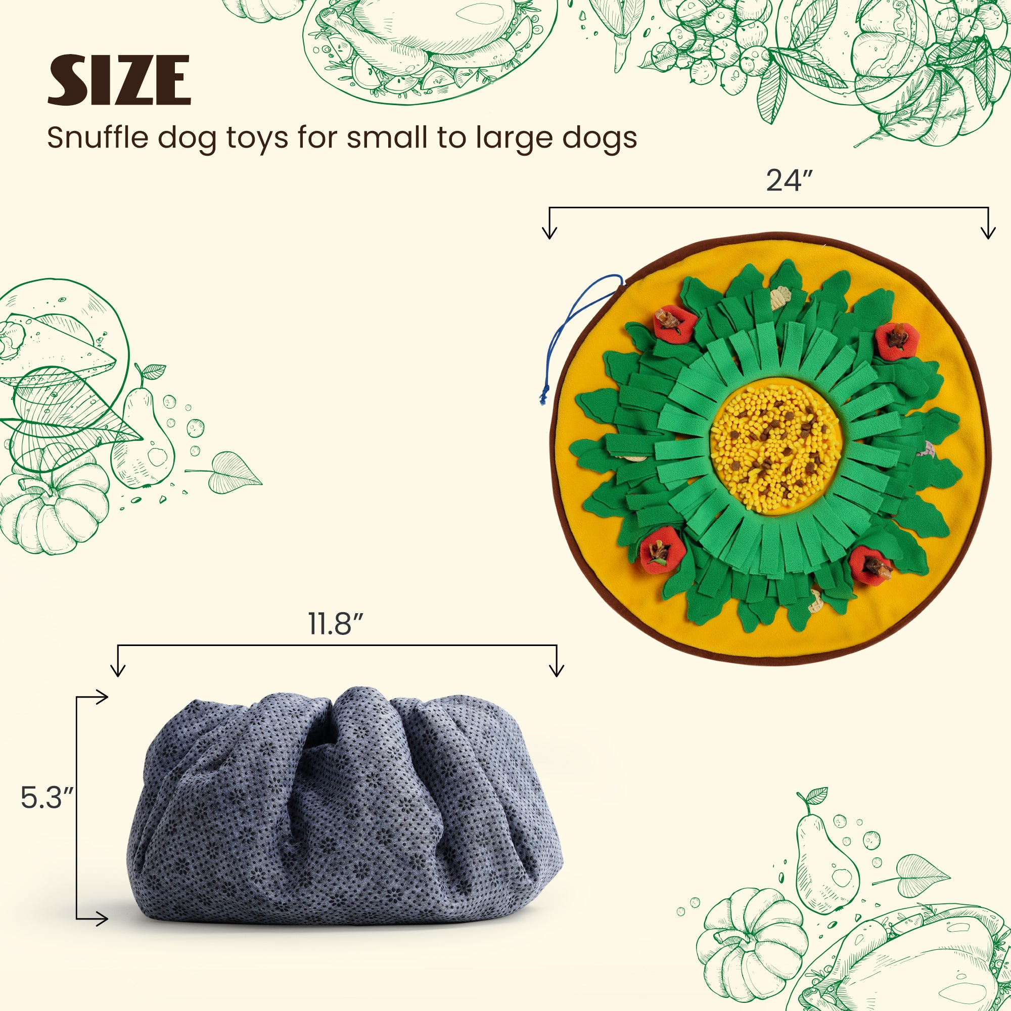 Snuffle feeding mat for dog Nocciola Dog Snuffle Feeding Mat