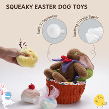 Lade das Bild in den Galerie-Viewer, Nocciola 5 Pack Easter Dog Toys with a Basket
