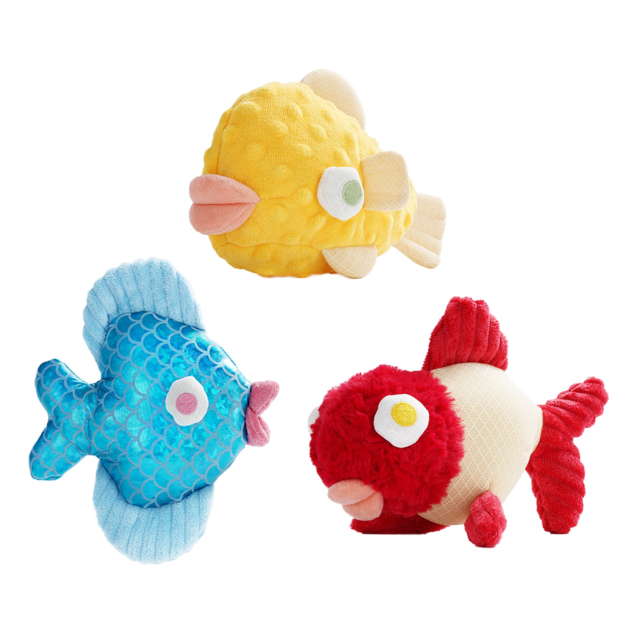 3 Packs Ugly Fish Dog Toys