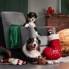Load image into Gallery viewer, Nocciola Christmas Large Dog Toys, 3 Durable Squeaky Toys Plush Stuffed Chew Toys and a Big Stocking

