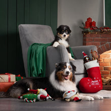Load image into Gallery viewer, Nocciola Christmas Large Dog Toys, 5 Durable Squeaky Toys Plush Stuffed Chew Toys and a Big Stocking
