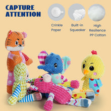 Load image into Gallery viewer, 5 Pack Stuffed Plush Squeaky Dog Toys for Boredom and Calming Aid
