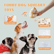 Load image into Gallery viewer, Nocciola Orange Hide and Seek Plush Dog Toys
