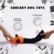 Lade das Bild in den Galerie-Viewer, Nocciola 5 Stück Halloween-Quietschspielzeug für Hunde, Plüsch-Hundespielzeug ohne Füllung für Welpen, kleine, mittelgroße und große Hunde 
