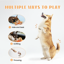 Load image into Gallery viewer, Nocciola Orange Hide and Seek Plush Dog Toys
