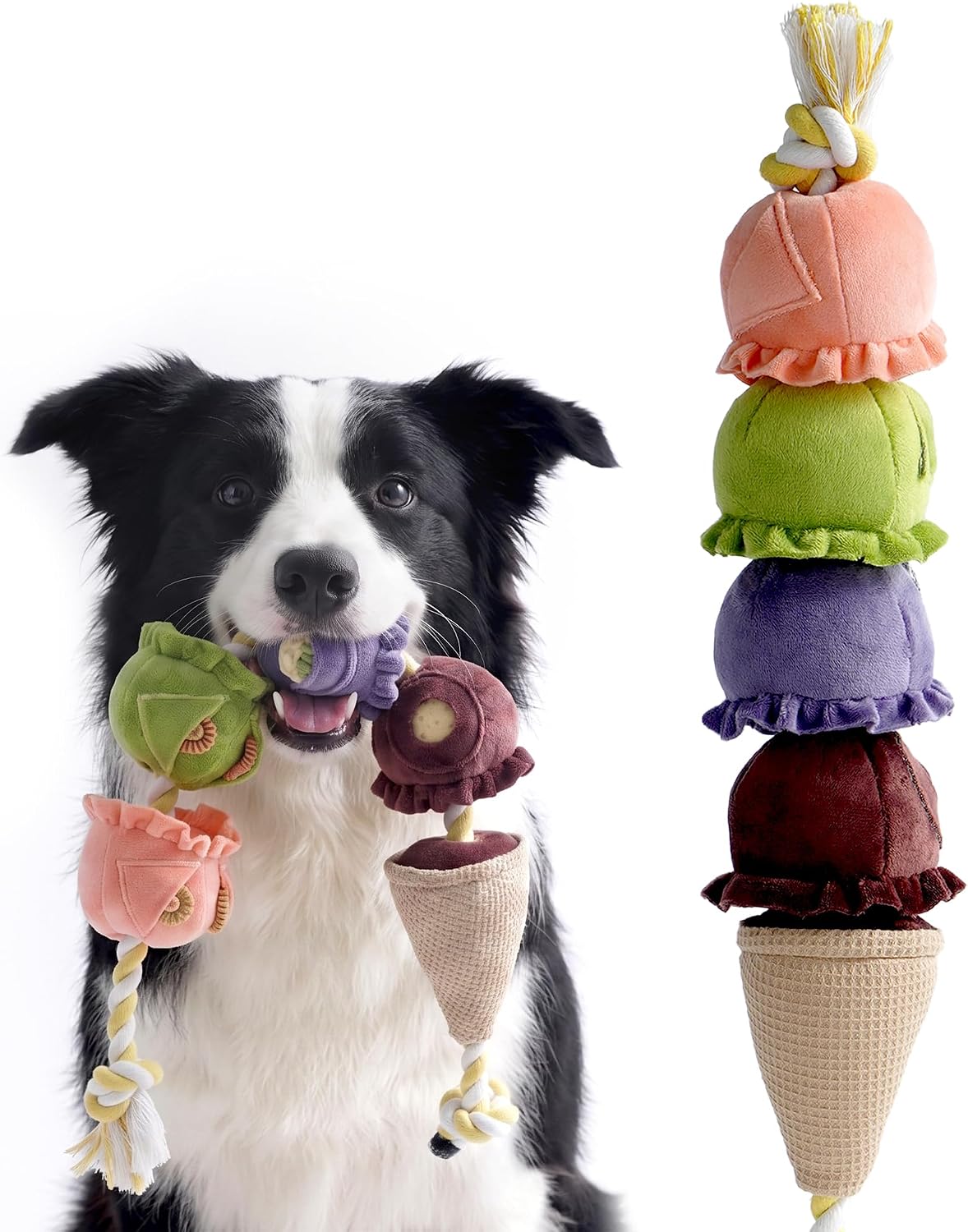 Nocciola Ice Cream Cone Dog Tug Toy