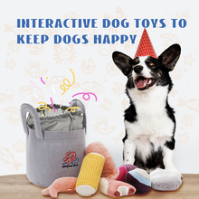 Lade das Bild in den Galerie-Viewer, Nocciola 10 Stück Meeresfrüchte-Kochspielzeug für kleine Hunde gegen Langeweile, quietschendes Knisterspielzeug für Welpen, um sie zu beschäftigen 
