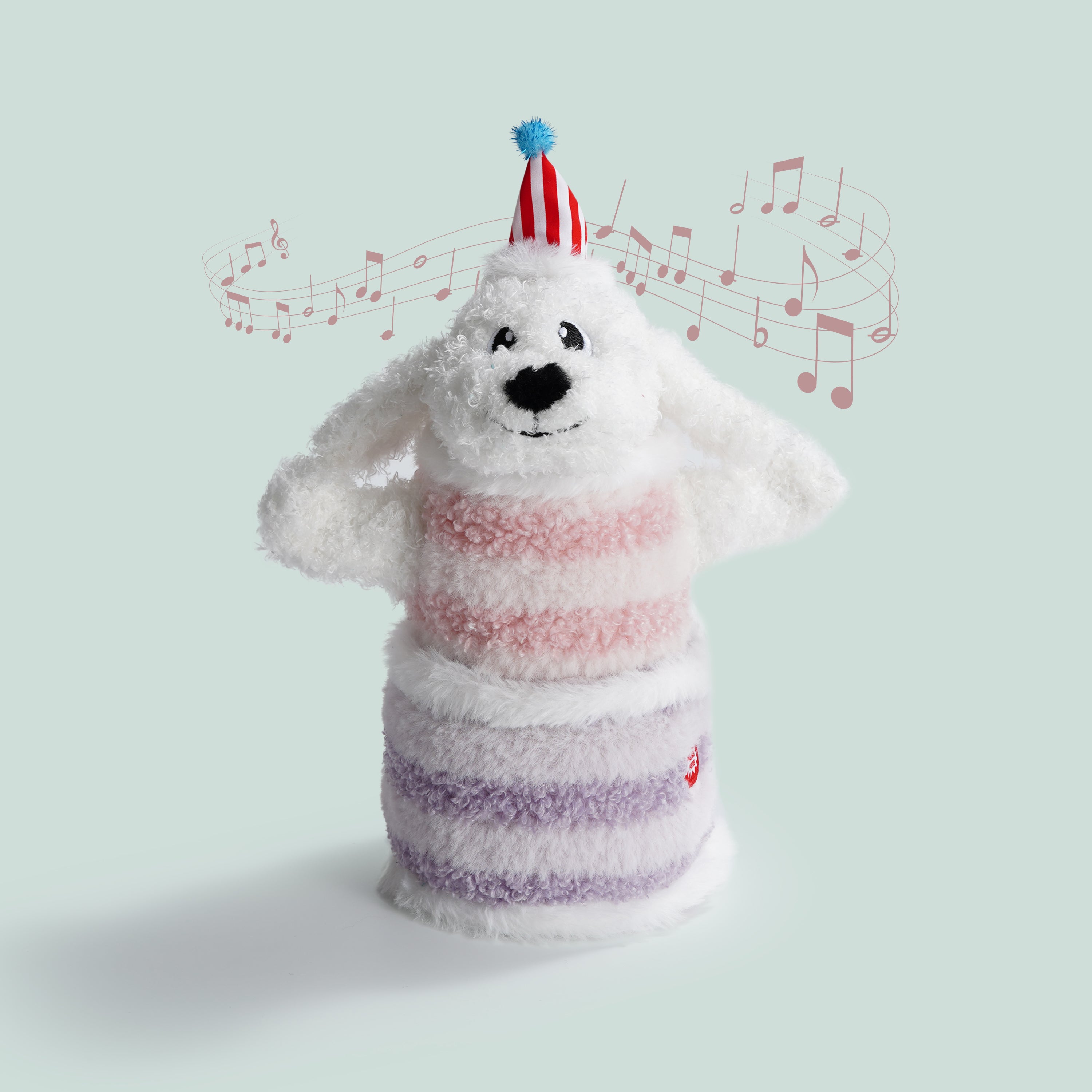 Fuzzwoof singendes und tanzendes Geburtstagskuchen-Hundespielzeug