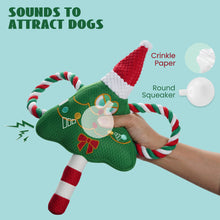 Load image into Gallery viewer, Nocciola Christmas Dog Toy, Durable Christmas Tree Squeaky Toys
