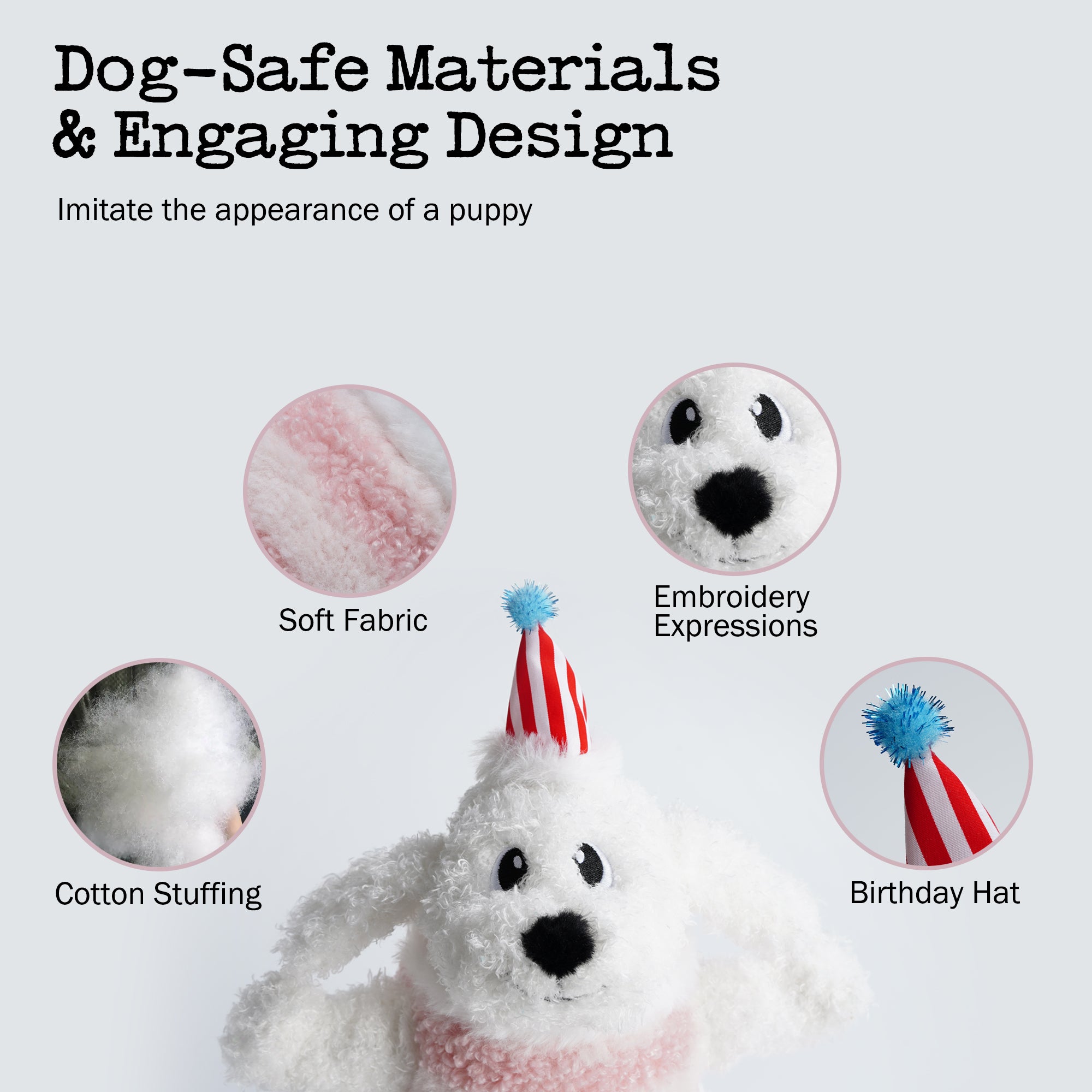 Birthday Cake Dog Toy Fuzzwoof Singing and Dancing Dog Toy