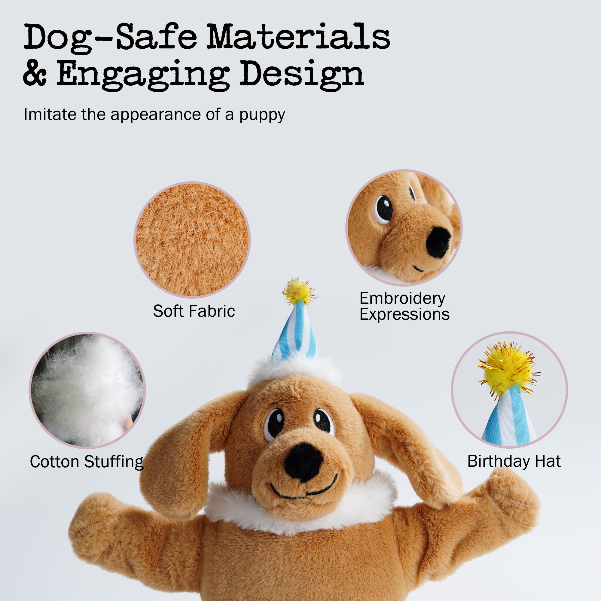 Birthday Cake Dog Toy Fuzzwoof Singing and Dancing Dog Toy