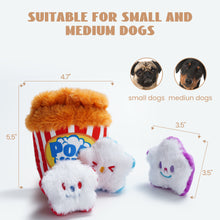 Load image into Gallery viewer, Nocciola Popcorn Squeaky Hide and Seek Plush Dog Toys Interactive
