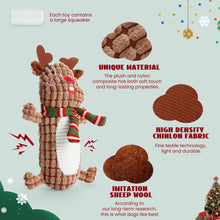 Load image into Gallery viewer, Nocciola Christmas Large Dog Toys, 5 Durable Squeaky Toys Plush Stuffed Chew Toys and a Big Stocking
