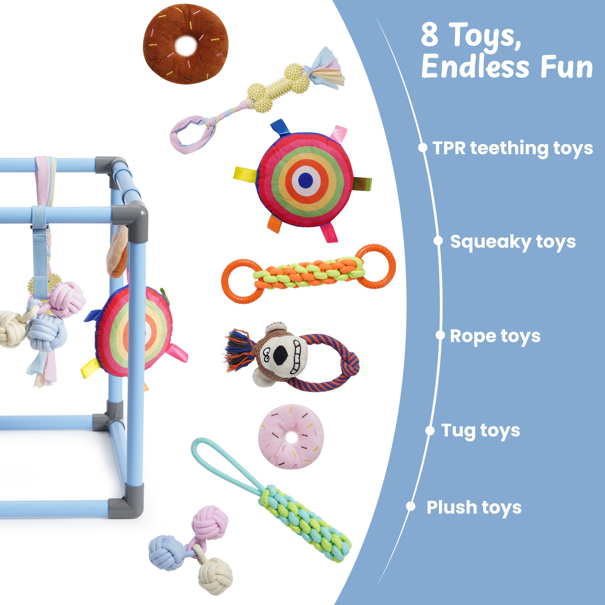Nocciola Play Gym Enrichment Dog Toy - Size Chart | Nocciola Pet Toys