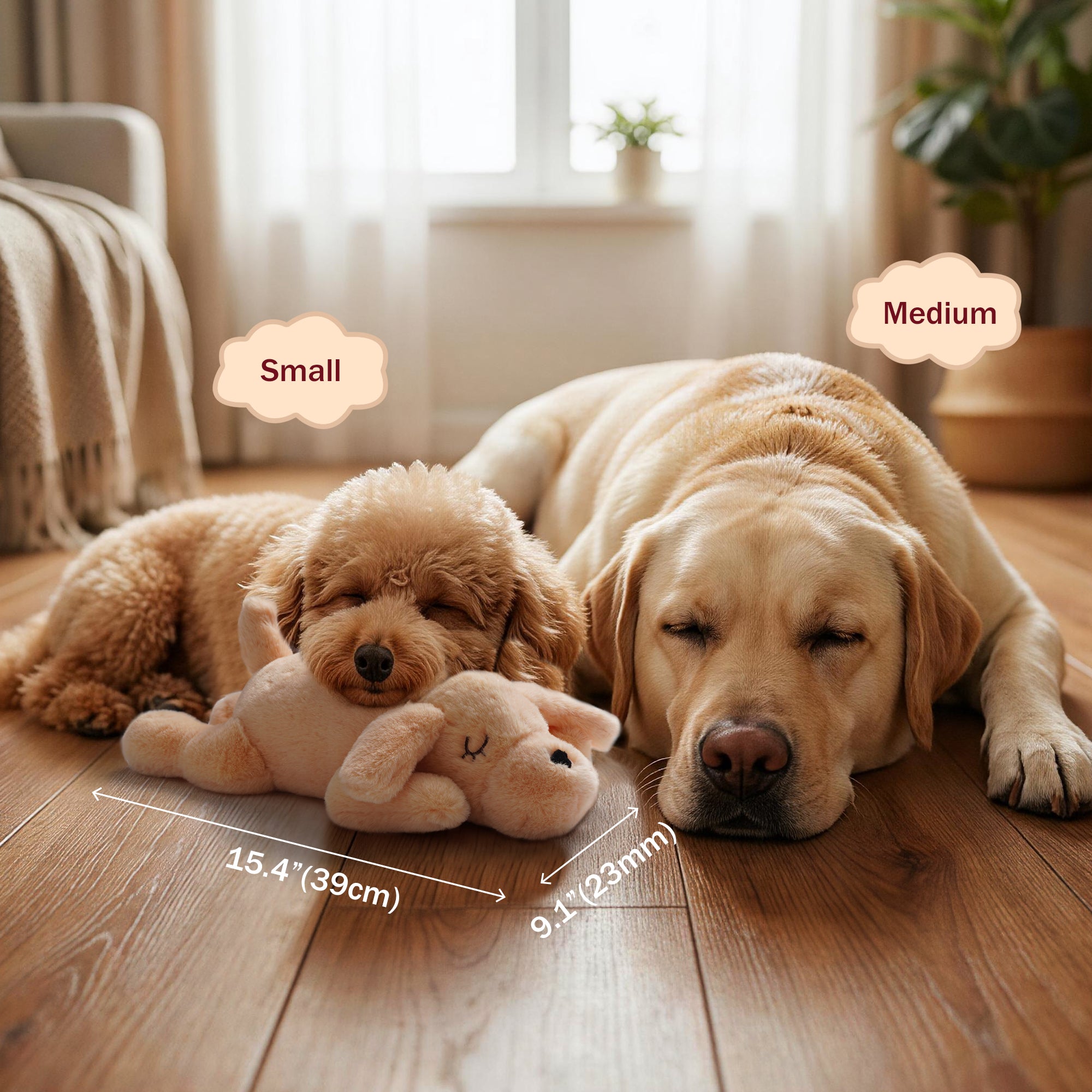 Sleeping Pup Calming Plush Dog Toy
