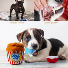 Load image into Gallery viewer, Nocciola Popcorn Squeaky Hide and Seek Plush Dog Toys Interactive
