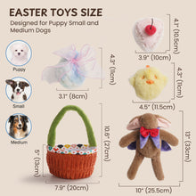 Lade das Bild in den Galerie-Viewer, Nocciola 5 Pack Easter Dog Toys with a Basket
