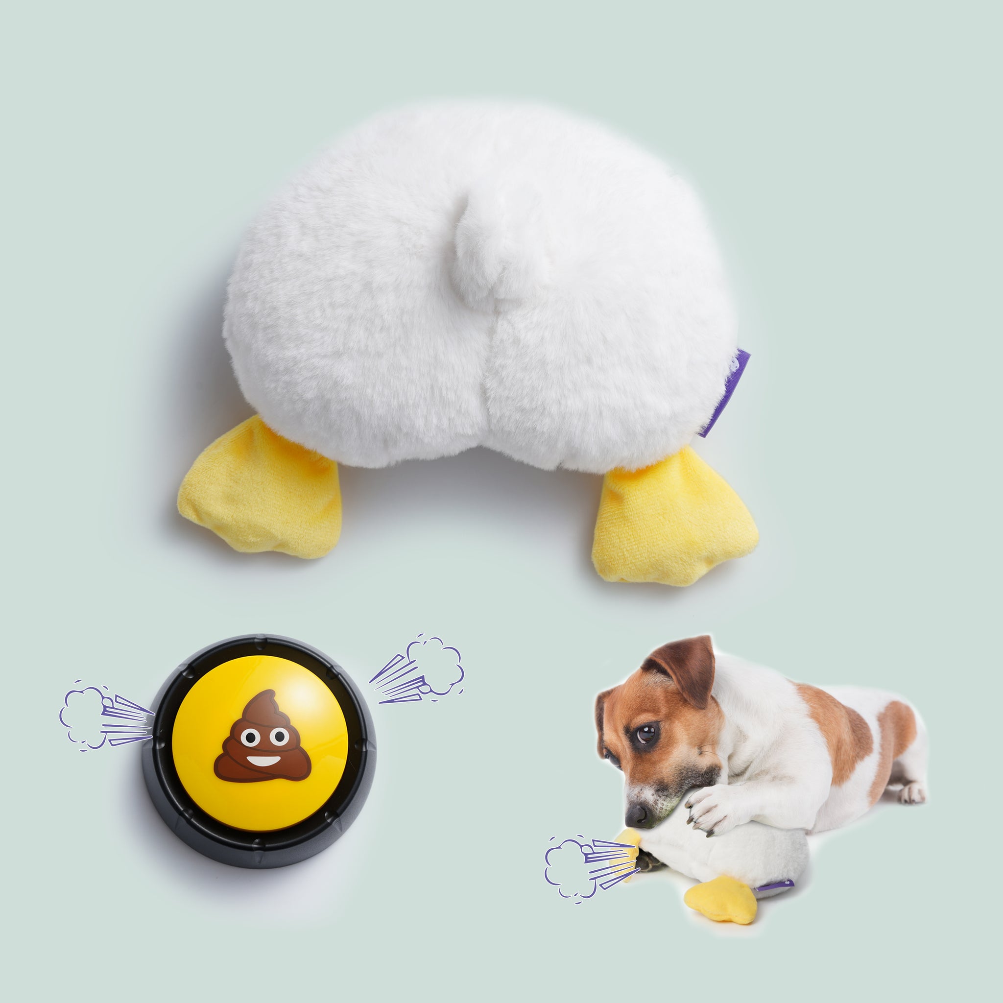 Fuzzwoof Hilarious Farting Corgi Butt Plush Dog Toys for Puppies Small Nocciola.fun