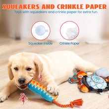 Load image into Gallery viewer, 6-in-1 Indian Style Stuffed Plush Squeaky Dog Toys for Small to Large Breeds
